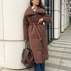 NWT Commence Brown Puffer Coat, Size S